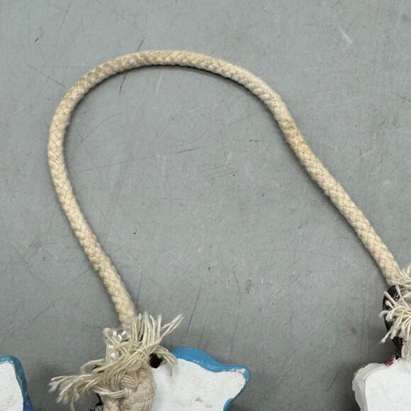 Christmas Santa Stops Here Hanging Holiday Decoration Hand Painted READ - Picture 5 of 9